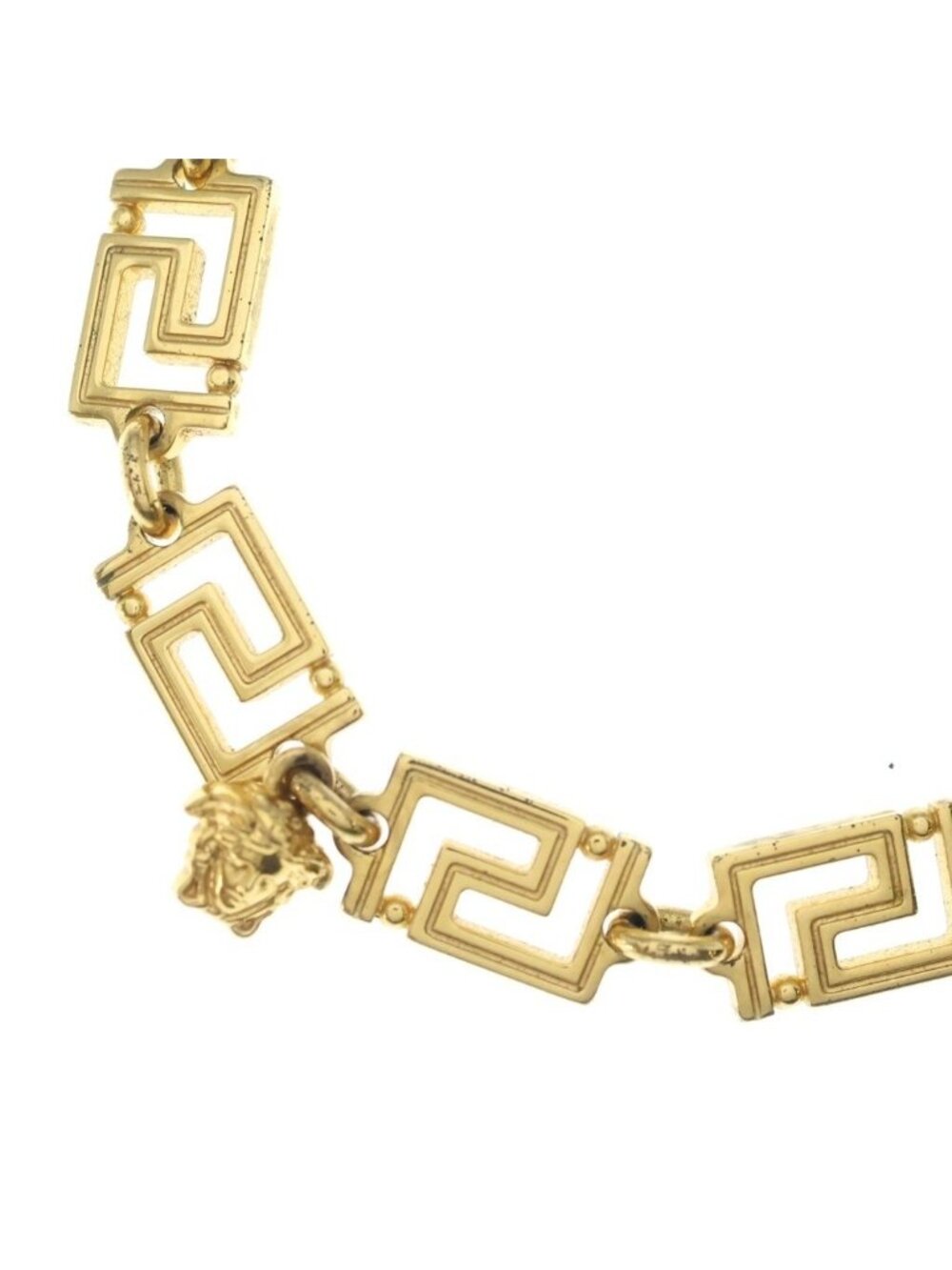 Versace Medusa Greca Chain Necklace Gold